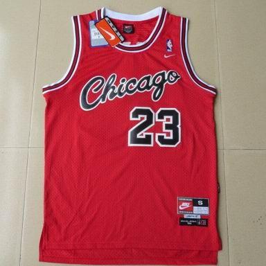 China NBA Chicago Bulls #23 Michael Jordan Black Red Strip Jersey for sale