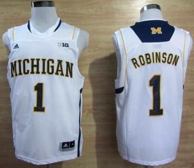 China NCAA Michigan Wolverines Glenn Robinson III #1 Basketball white Jersey for sale