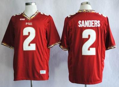 China NCAA Florida State Seminoles (FSU) Deion Sanders 2 College Football Jerseys -Red for sale