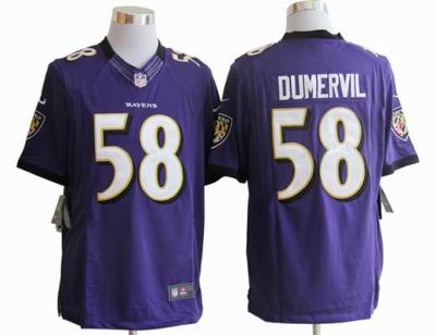 China Nike NFL Baltimore Ravens 58# Dumervil purple limited jersey for sale