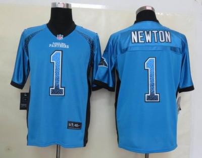 China Nike Carolina Panthers 1 Newton Drift Fashion Blue Elite Jerseys for sale