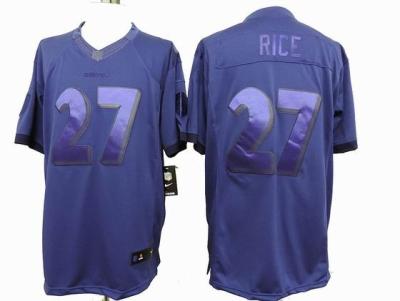 China nike nfl Baltimore Ravens 27 Rice purple drenched jersey for sale