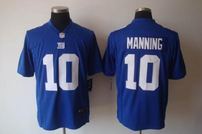 China Nike NFL New York Giants 10 Manning blue Game Jersey for sale