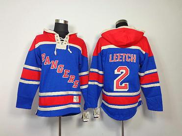 China NHL New York Rangers 2 Brian Leetch Blue Hoodies Jersey for sale