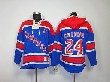 China NHL New York Rangers 24# Ryan Callahan Blue Hoodies Jersey for sale