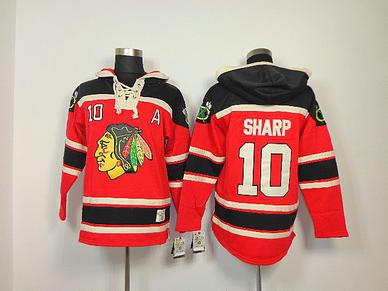 China NHL Chicago Blackhawks 10 Patrick Sharp Red Hoodies Jersey Old Time Hockey for sale