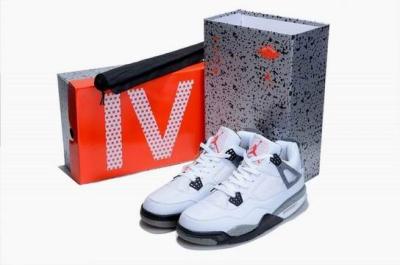 China Air Jordan 4 Shoes white red gry black for sale