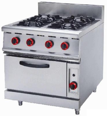 China High Efficiency Commercial Stainless Steel Gas Stove With 4-Burner Gas Oven Factory Supply for sale