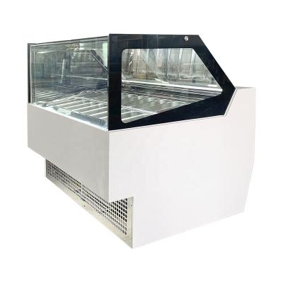 China Single-temperature 18 Trays Gelato Ice Cream Showcase Commercial Ice Cream Display Freezer with CE for sale