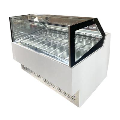 China Single-temperature New Design Ice Cream Machine 18 Trays Horizontal Ice Cream Display Freezer for sale