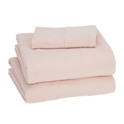 China Best Selling Nondisposable Single Solid Color Factory Price Flat Sheet Cotton Bedding Set for sale