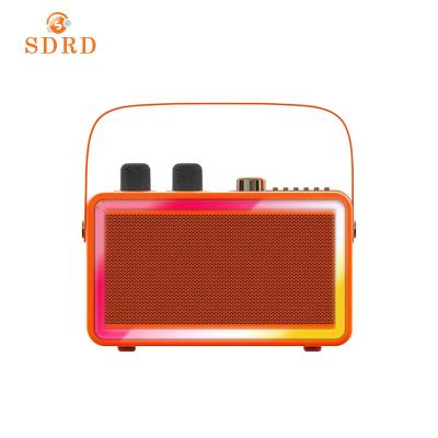 China AirPlay SP500 New Design Bt5.0 Portable Karaoke Machine Speaker Wireless Speaker Rechargeable With 2 Wireless Microphone for sale