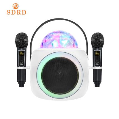 China AirPlay SDRD Sd325 Big Speakers Outdoor Dj Party Karaoke Speaker With Mic Stage Lighting Crystal Disco Led Light Blue Tooth Speaker for sale