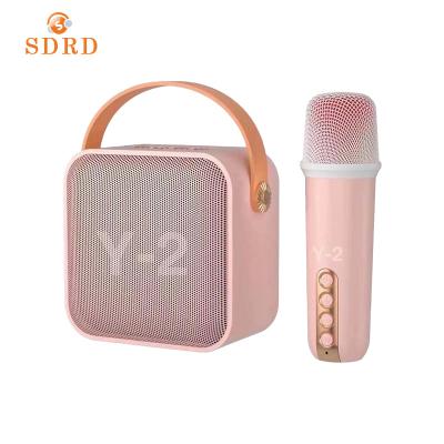 China AirPlay SDRD New Design Portable Wireless Karaoke Speaker With Microphone For Family Party Bt Speakers for sale