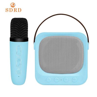 China AirPlay SDRD Sd503 Factory Portable Speaker Sd-503 Mini Small Karaoke Speaker With Wireless Microphone for sale