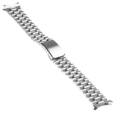 China Eco-friendly Ready To Ship 18mm 20mm Stainless Steel Jubilee Curve End Watch Band for sale