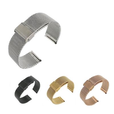 China Hot Selling 26mm Stainless Steel Mesh Watch Band Silver /gold Rose /gold/ Black 18mm 20mm 22 Mm 24mm Mesh Milanese Loop Stainless Steel Watch Band Strap Bracelet for sale