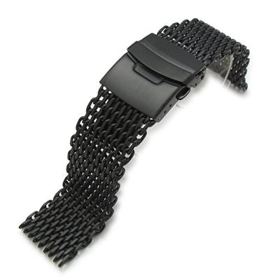 China Stainless Steel Ready To Ship Shark 22mm Silver Mesh Milanese Watch Band 18mm 20mm Stainless Steel for sale