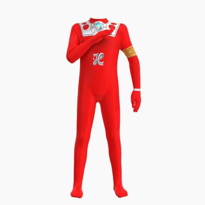 China Polyester Ultrman Leo Jumpsuit Four Seasons Can Wear Halloween Costume Japanese Anime Cosplay Party Style Siamese Costume for sale