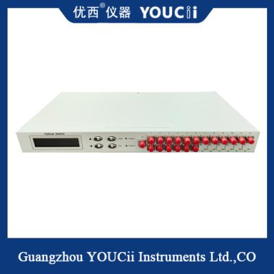 中国 The 18-Channel Rack-Mounted Optical Switch Has Low Loss 販売のため