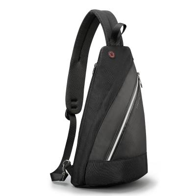 Китай Wholesale Fashion Waterproof Soft Back Shoulder Rfid Cross Sling Body Bag For Men With Earphone Jack продается