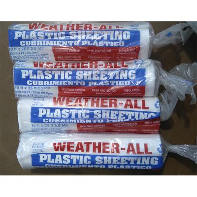 China Moisture Proof Plastic Covers For HDPE Plastic Tarps LDPE Plastic Painting Sheet for sale