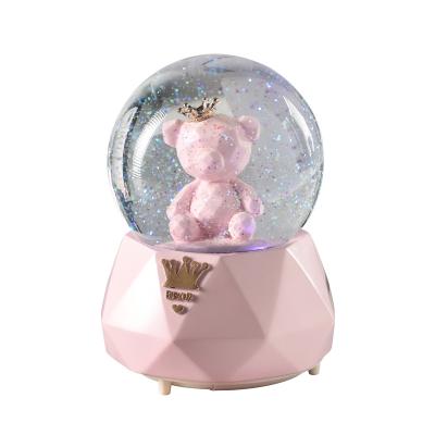 China Europe Music Snowball Home Decoration Valentine's Day Festival Resin Craft Gifts Glass Sculpture for sale