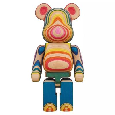 China People Art Trending Products 2021 New Bearbrick KAW Model Carving Action Doll Wooden Toy Wooden Home Furnishing Decorative Gifts Gifts for sale