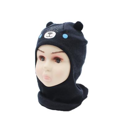 China Ski Mask Winter Hooded Ba Ski Mask Balaclava 2 Holes Lycra Knitting Face Mask Winter Children Pattern Breathable Full Face Coverage for sale