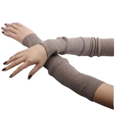 China Winter Children Adult Ladies Wool-acrylic Knitted Elastic Magic Gloves Long Cuff Half Finger Gloves Custom Made Single Finger Gloves for sale