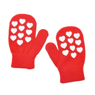 China New Arrival Warm Knitted Winter Gloves Toddlers Plain Knitted Mittens Baby Kids Elastic Winter Magic Gloves for sale