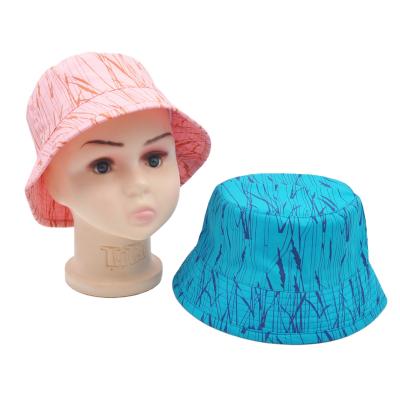 China New Design Custom Striped Kids Cute Striped Bucket Hat Summer Cotton Bucket Hat for sale