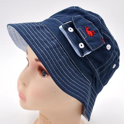 China Dobby With Low Price Custom 100% Cotton Beanie Hat Children Bucket Hat Baby Sun Hat Boys for sale