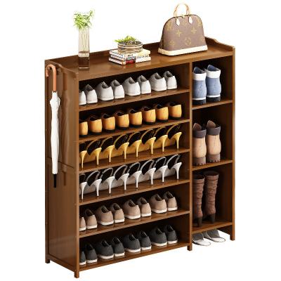 China Hot Selling Adjustable Wood Multi-height SaleDisplay (Height) Shelf Shoe Rack Organizer Storage for sale