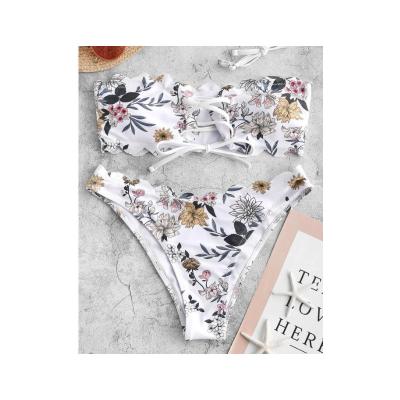 China Madame Fission Europe And small and pure and fresh flower women's sexy bikini sexy bikini women's windproof swimwear for sale