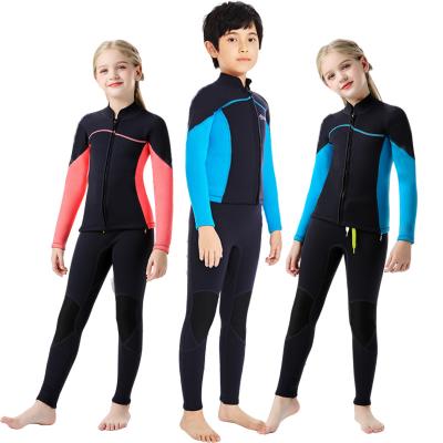 China Antibacterial Children's 2.5MM Thick Swimsuit Split Wetsuit Hot Boys and Girls Jellyfish Long Sleeve Cold Proof Snorkeling Surfing Clothing for sale