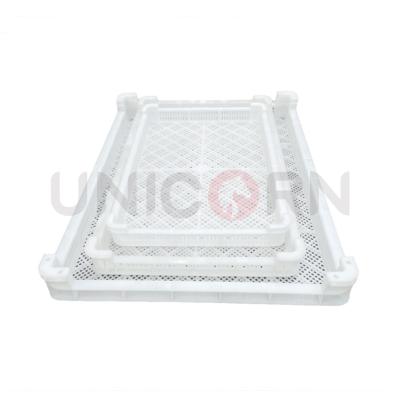 China Factory Price Plastic Food Tray Food Grade Plastic Drying Dish Nesting And Stacking Drying Pallet for sale