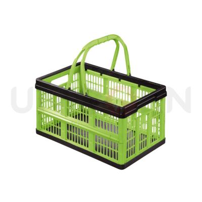 China Eco-Friendly Handle Basket Foldable Korea Style Shopping Basket Durable Foldable Basket for sale