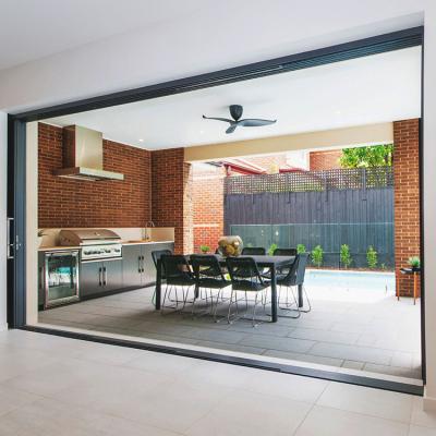 China High Strength Aluminum Pocket Sliding Glass Doors Embedded Hidden Door for sale