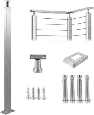 China Vloer gemonteerde aluminium trapbalustrade met een glasdikte van 8 mm - 17,5 mm Te koop