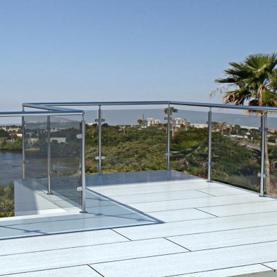 China Stainless Steel / Aluminum Handrail Glass Balustrade Easy Maintenance zu verkaufen