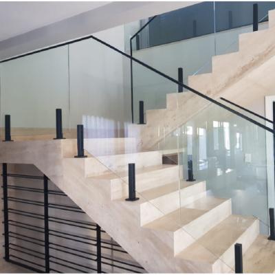 China Sanding Metal Frame Handrail Glass Balustrade With High Durability Weather Resistance zu verkaufen