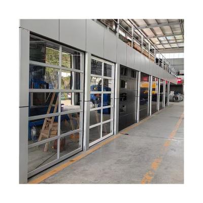 China Aluminium doorzichtig glas automatisch garagedeur voor woningen Te koop