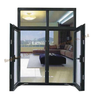 Chine tempête en aluminium noire Windows, double verre trempé vitré de 1.4-2.0mm à vendre