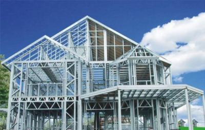 China Q235B Q345B Steel Frame House Kits , ISO3834 Prefab Metal House Kits for sale