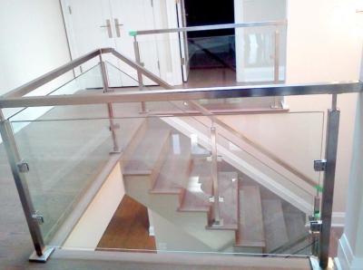 China 304 Handlauf-Glasbalustraden-quadratisches Rohr 1mm des Edelstahl-850mm zu verkaufen