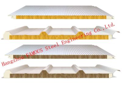 China Aufbereitete Sandwichwand-Platten Rockwool 100mm 1150mm zu verkaufen