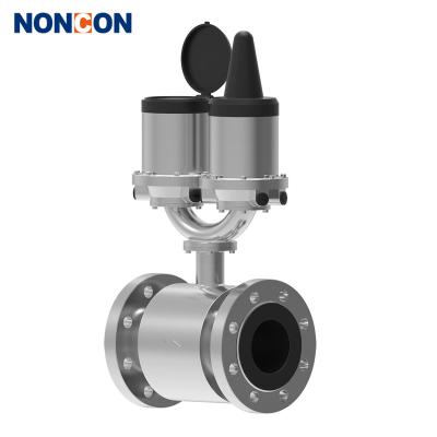 China DN50 Stainless Steel 1CR18NI9TI Battery Operated Electromagnetic Wireless Water Flow Meter GPRS Liquid Flow Meter for sale