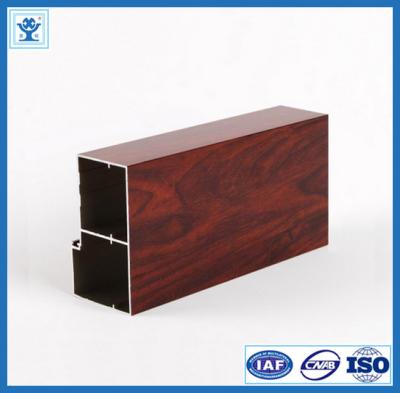 China Wood Grain Transfer Aluminum Profile for Door for sale