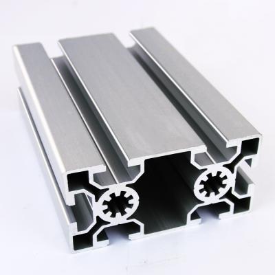 China Silver anodized Aluminum T slot 40*80mm Size with Bolts and Nuts for sale